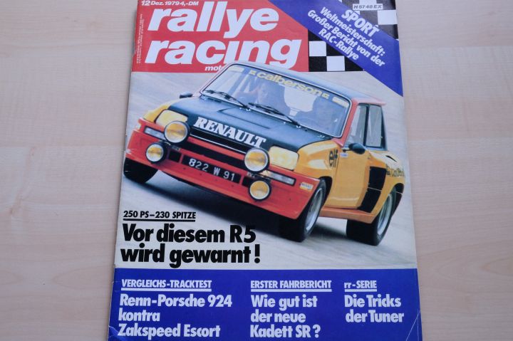 Deckblatt Rallye Racing (12/1979)